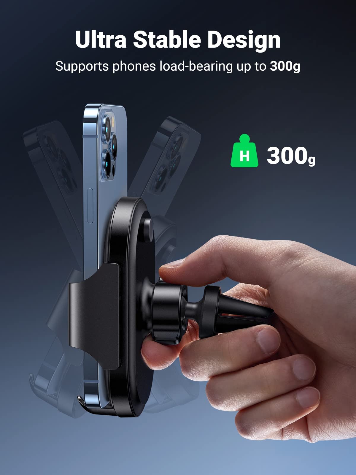 61laLo0G_L UGREEN Support Téléphone Voiture Grille Aération Porte Smartphone Voiture Ventilation Rotation 360 Degrés prix maroc- Smartmarket.ma