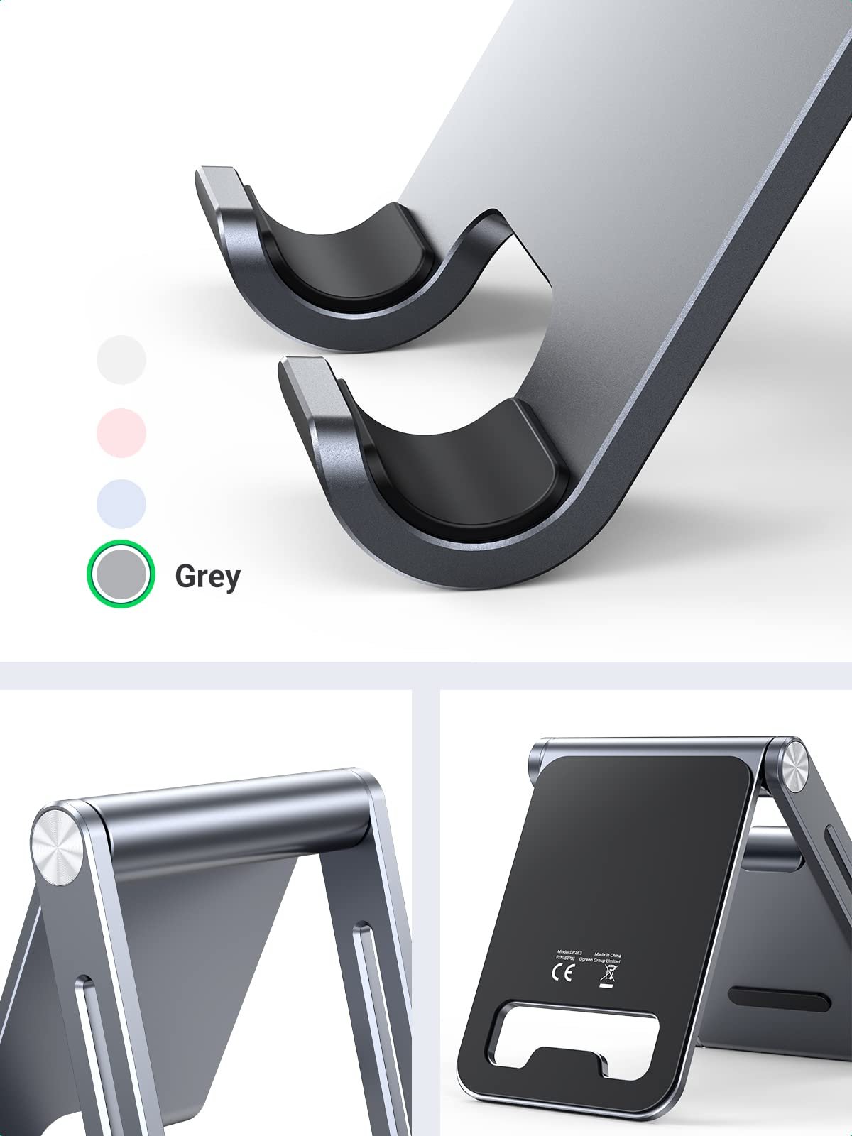 UGREEN Support Téléphone Bureau en Aluminium Stand Smartphone Pliable Ajustable prix maroc- Smartmarket.ma