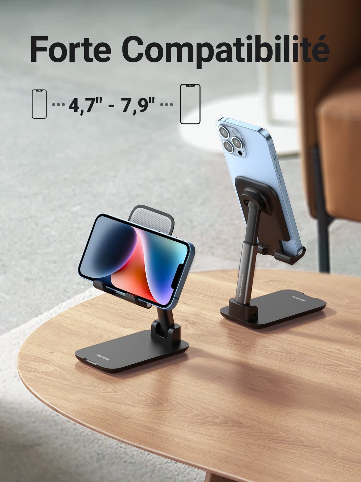 61oKz0JAGVL UGREEN Support Téléphone Bureau Réglable Pose Téléphone Portable Pliable Porte prix maroc- Smartmarket.ma
