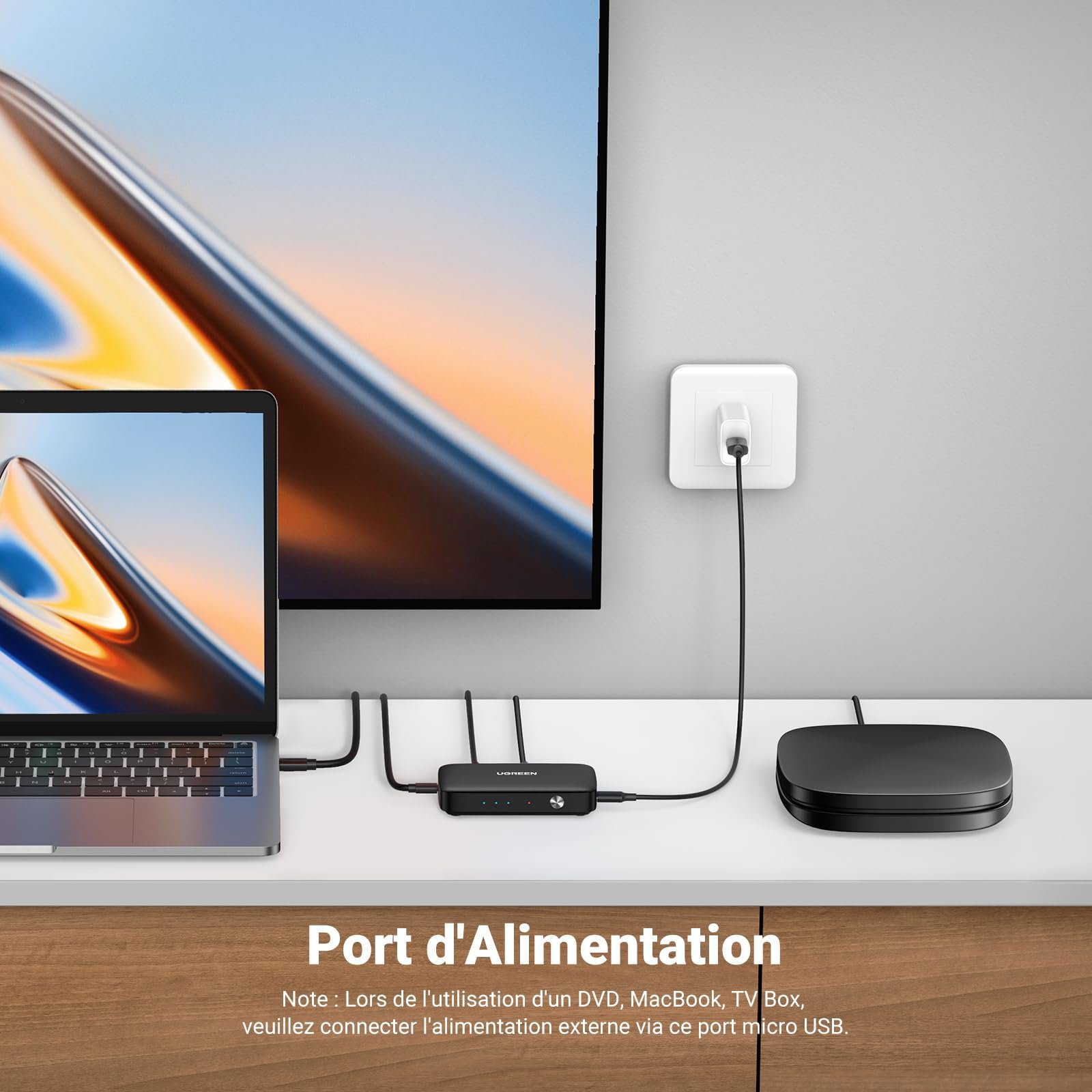 UGREEN Switch HDMI 4K 30Hz Commutateur HDMI 3 Entrées 1 Sortie 1080P 60Hz prix maroc- Smartmarket.ma