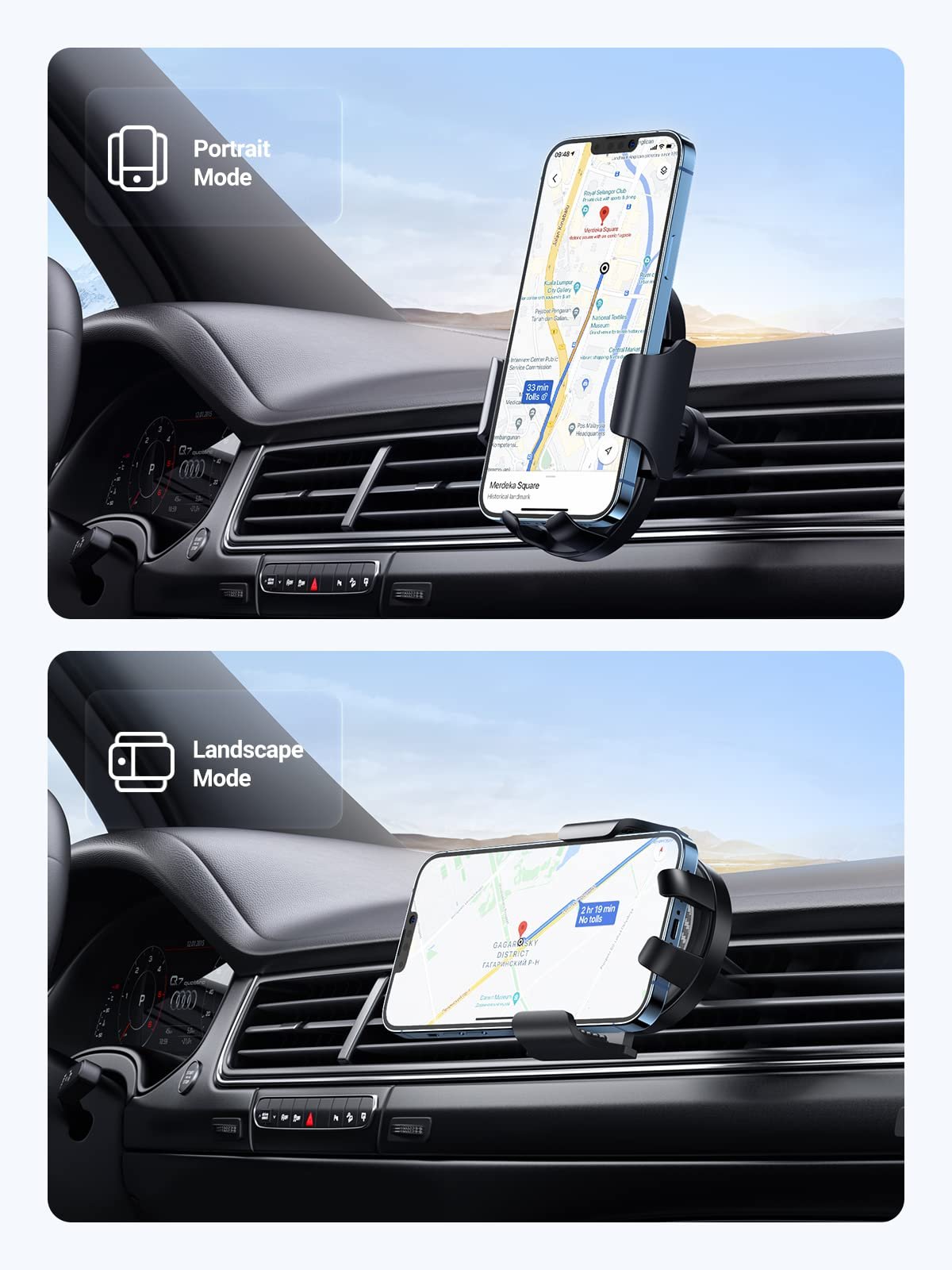 71wPY-rTQNL UGREEN Support Téléphone Voiture Grille Aération Porte Smartphone Voiture Ventilation Rotation 360 Degrés prix maroc- Smartmarket.ma