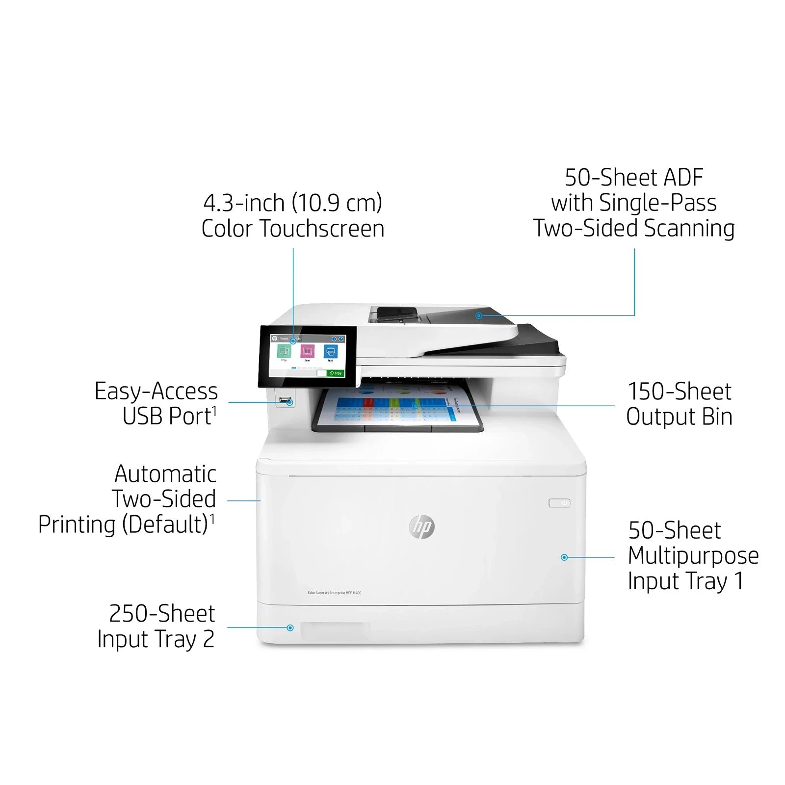 HP LaserJet Enterprise MFP M480F (3QA55A) prix maroc- Smartmarket.ma