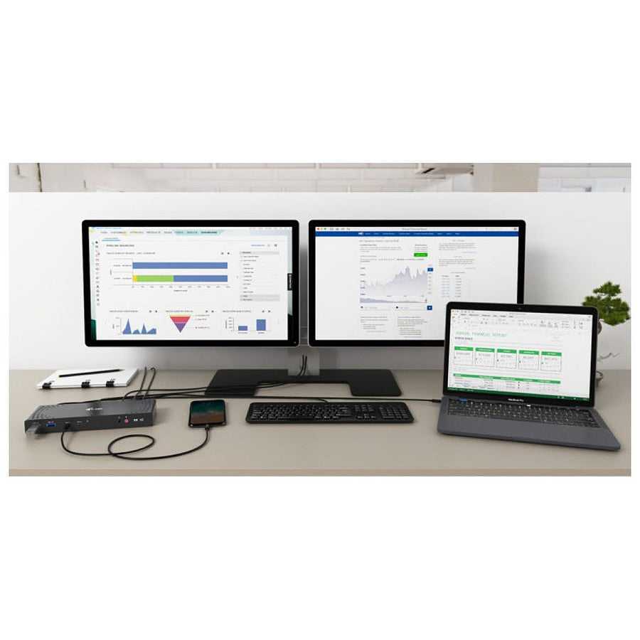 i-tec USB 3.0 / USB-C Dual Display Docking Station + Power Adapter 100W prix maroc- Smartmarket.ma