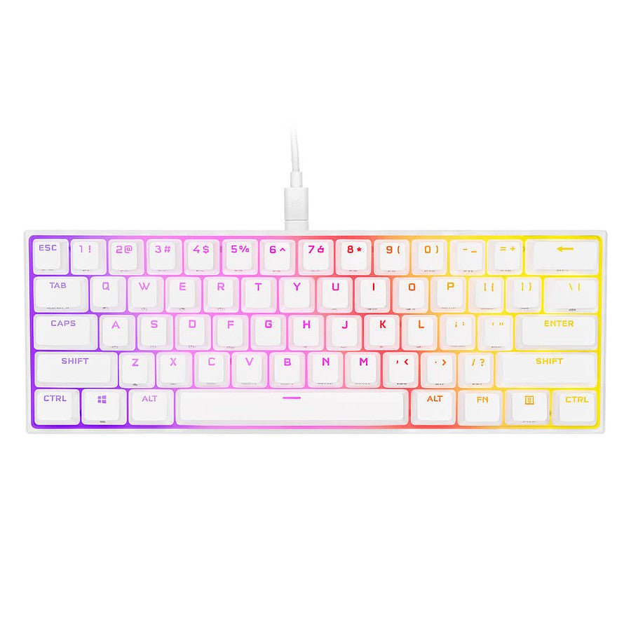 Corsair K65 RGB Mini 60% - Blanc - Cherry MX Red prix maroc- Smartmarket.ma