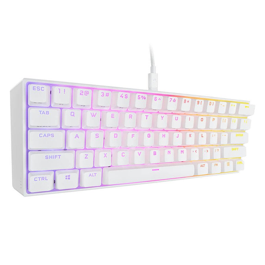MN0005883184_1 Corsair K65 RGB Mini 60% - Blanc - Cherry MX Red prix maroc- Smartmarket.ma