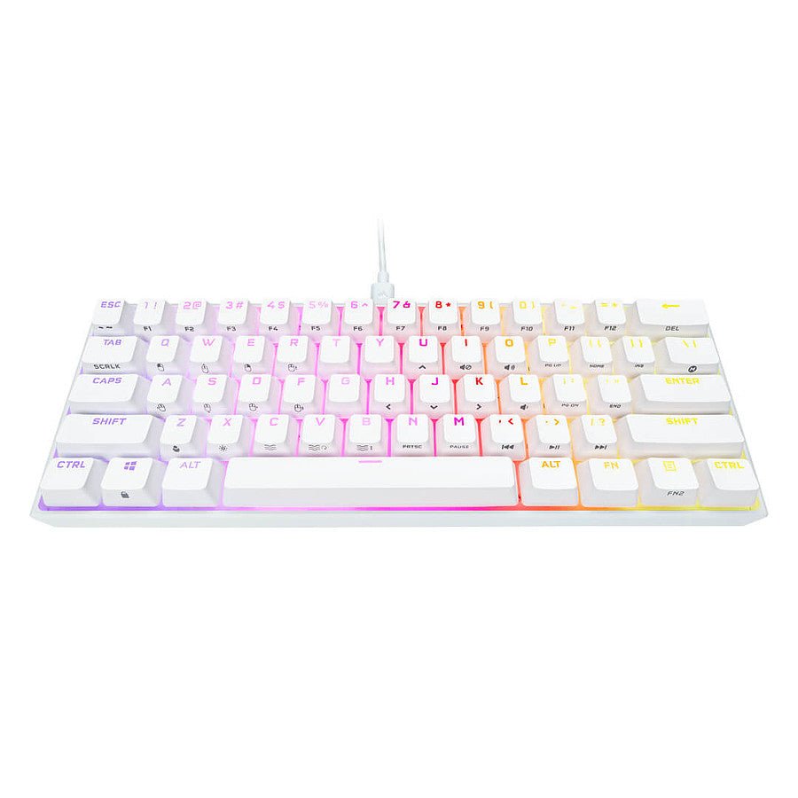 Corsair K65 RGB Mini 60% - Blanc - Cherry MX Red prix maroc- Smartmarket.ma