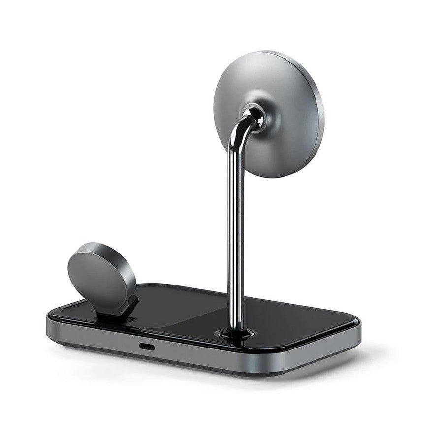 SATECHI Stand de Charge sans fil 3-en-1 en 7.5W pour iPhone 12/13 - Gris prix maroc- Smartmarket.ma