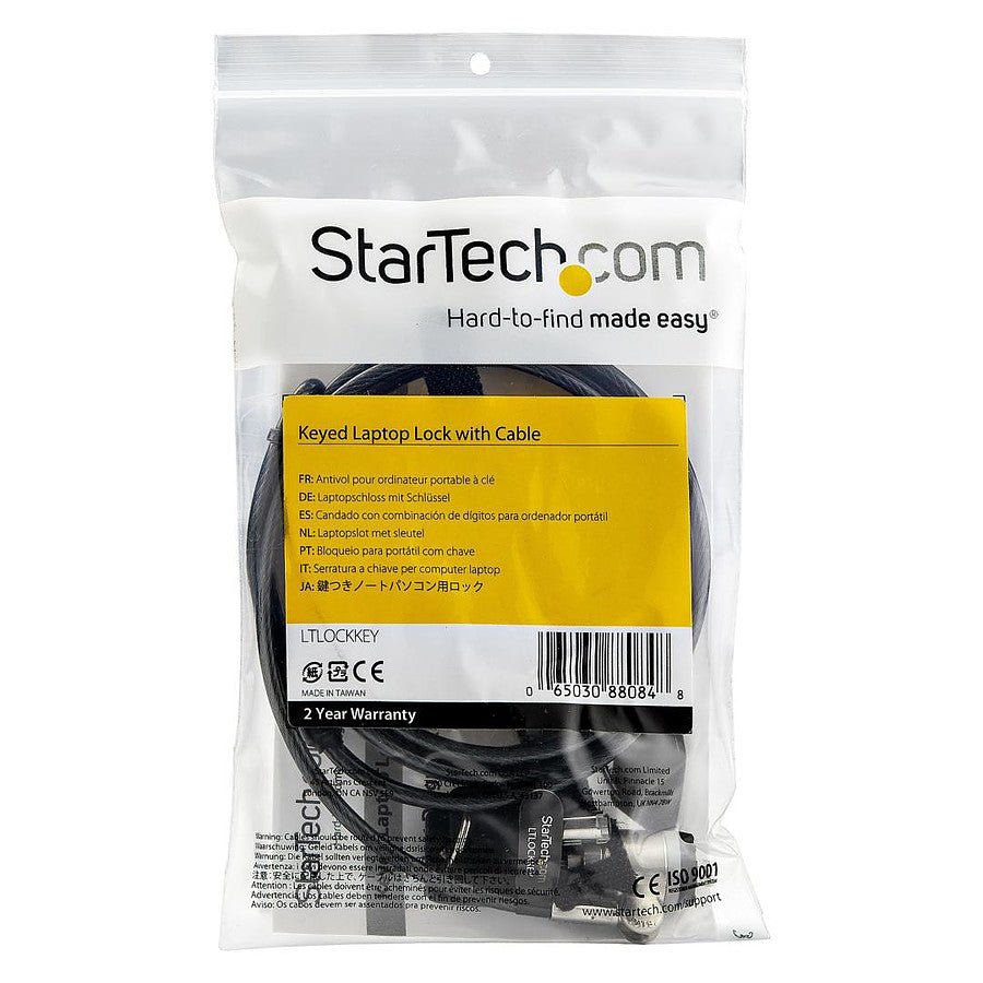 StarTech.com Câble de securité en acier à clé portable - 2 m prix maroc- Smartmarket.ma