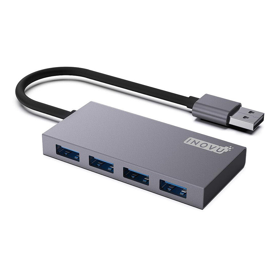 INOVU Hub USB-A/C 3.0 vers 4x USB-A 3.0 (avec alimentation externe) prix maroc- Smartmarket.ma