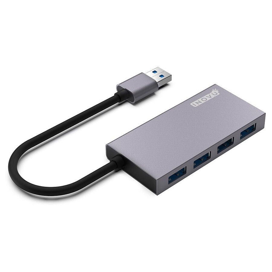 MN0006017655 INOVU Hub USB-A/C 3.0 vers 4x USB-A 3.0 (avec alimentation externe) prix maroc- Smartmarket.ma