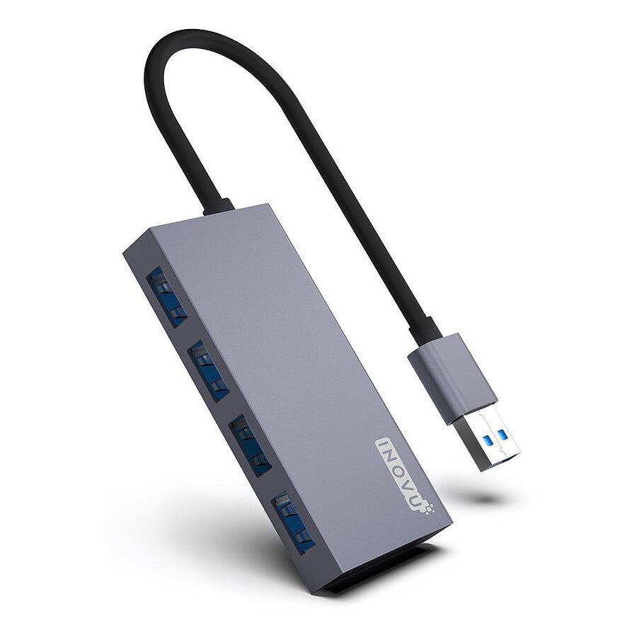 MN0006017656 INOVU Hub USB-A/C 3.0 vers 4x USB-A 3.0 (avec alimentation externe) prix maroc- Smartmarket.ma