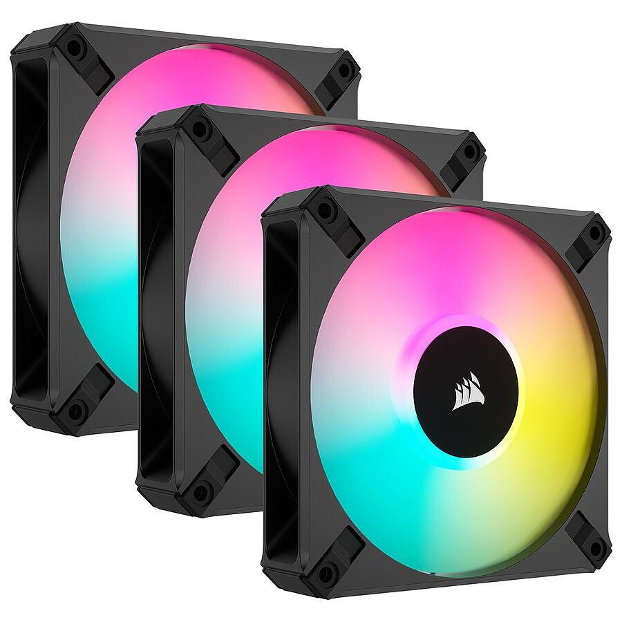 MN0006018279 Corsair AF120 RGB Elite Triple pack- Noir prix maroc- Smartmarket.ma