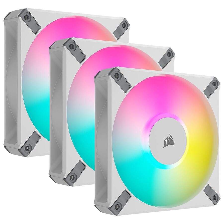 MN0006018303 Corsair AF120 RGB Elite Triple pack- Blanc prix maroc- Smartmarket.ma