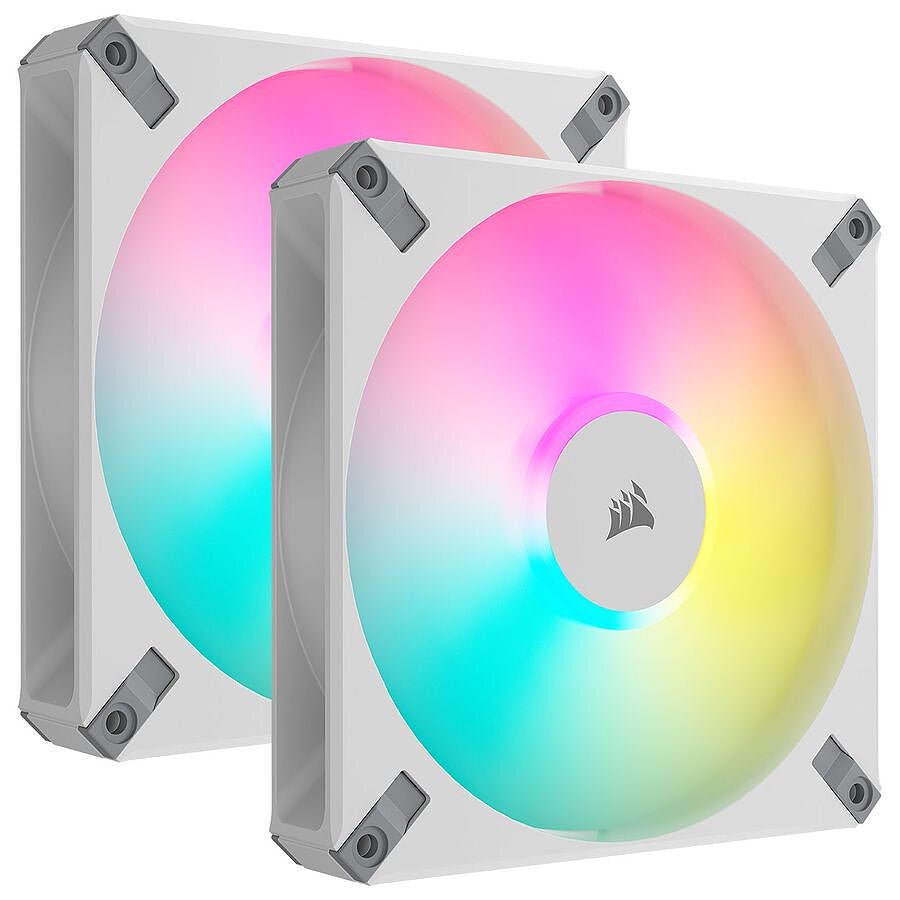 MN0006018310 Corsair AF140 RGB Elite Dual Pack- Blanc prix maroc- Smartmarket.ma