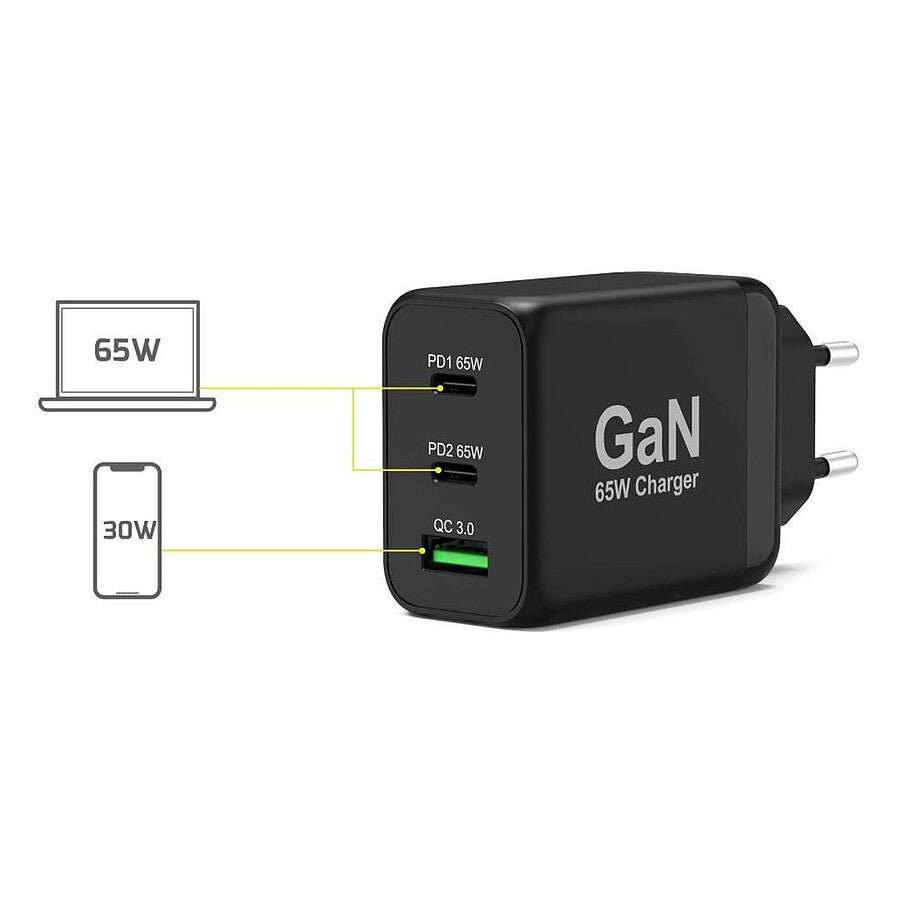 PORT Connect Chargeur Secteur Combo 65W prix maroc- Smartmarket.ma