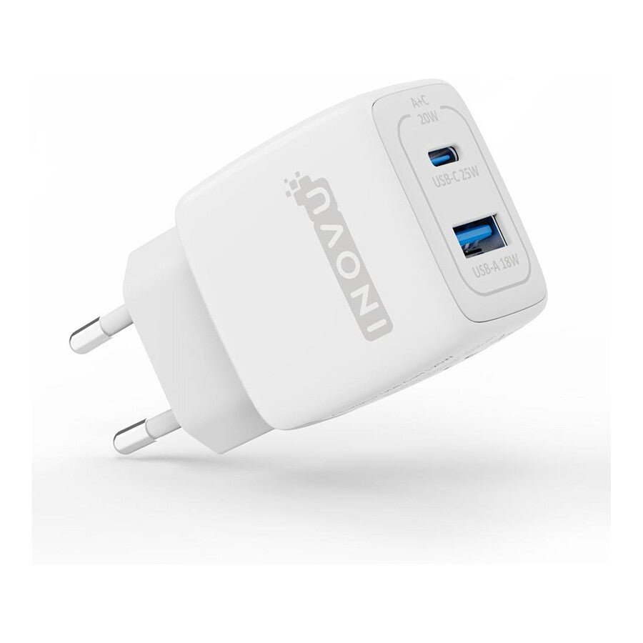 INOVU Chargeur Secteur 25W 2 en 1 (USB-A + 1 x USB-C) Power Delivery prix maroc- Smartmarket.ma