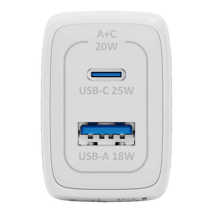 MN0006021399 INOVU Chargeur Secteur 25W 2 en 1 (USB-A + 1 x USB-C) Power Delivery prix maroc- Smartmarket.ma