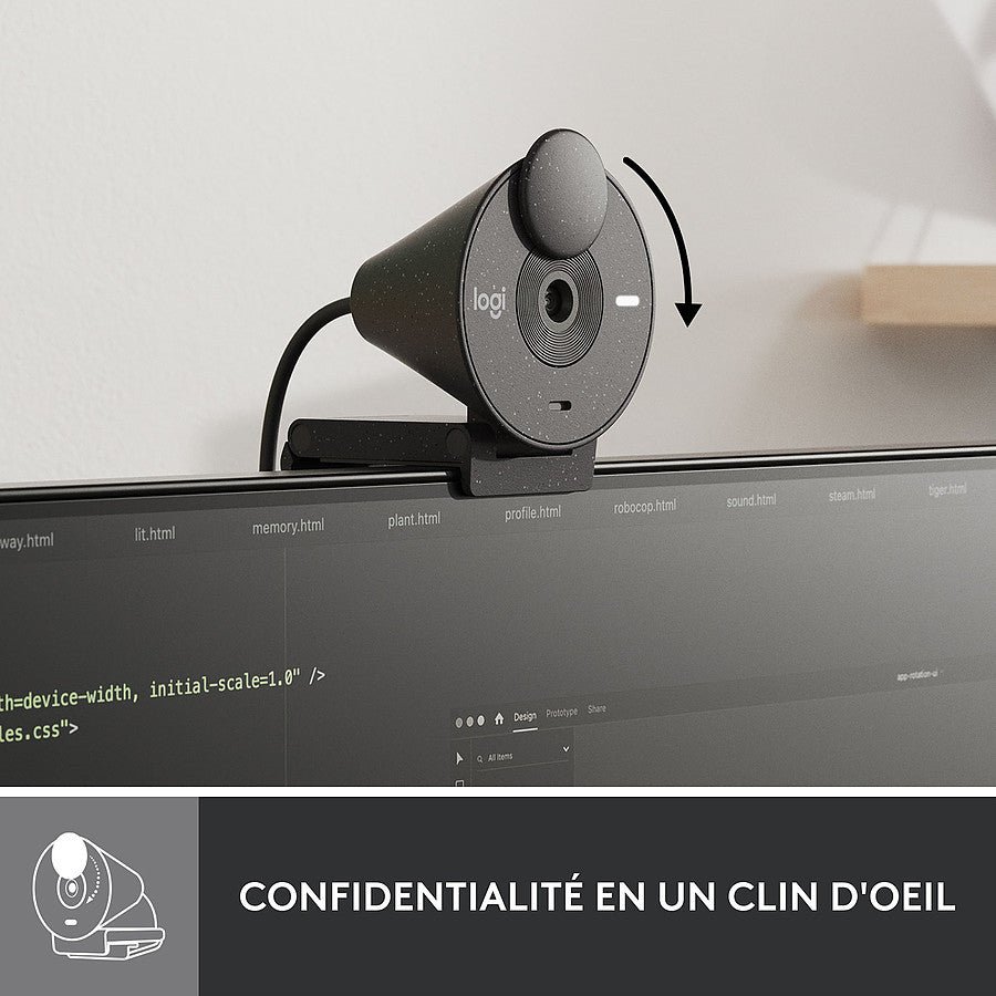 MN0006039750 Logitech Brio 300 - Graphite prix maroc- Smartmarket.ma