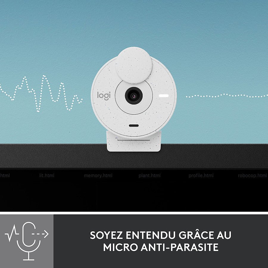 Logitech Brio 300 - Blanc prix maroc- Smartmarket.ma