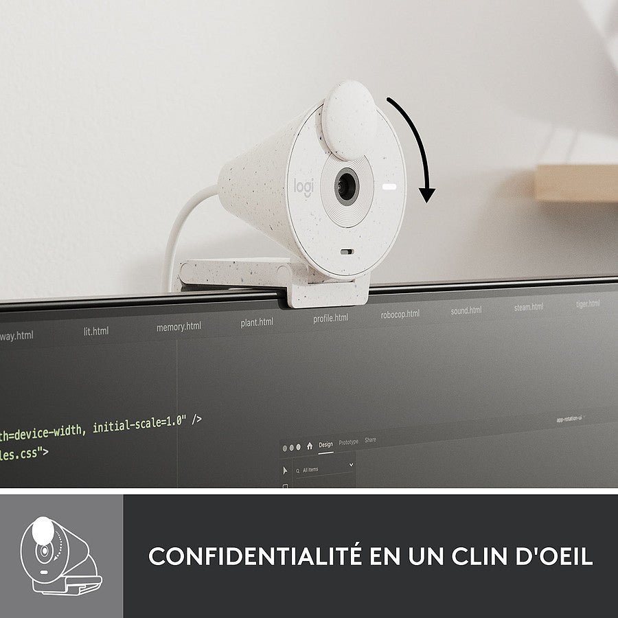 Logitech Brio 300 - Blanc prix maroc- Smartmarket.ma