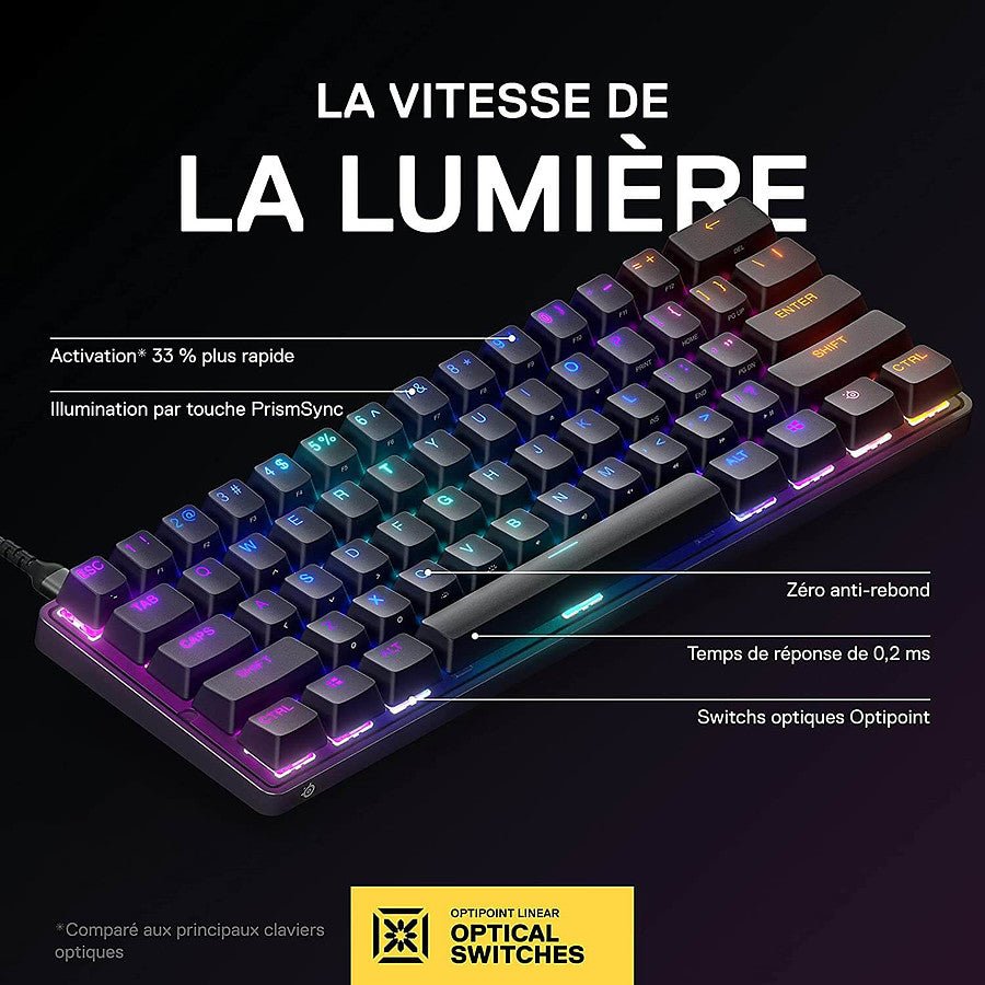 SteelSeries Apex 9 Mini - SteelSeries OptiPoint prix maroc- Smartmarket.ma