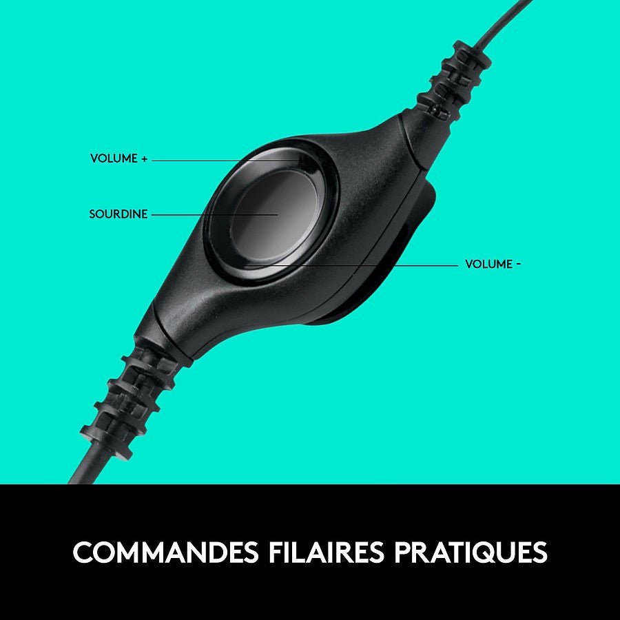 MN0006039995 Logitech USB Headset H390 - Noir prix maroc- Smartmarket.ma