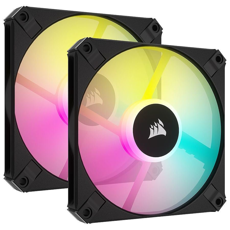 MN0006042753 Corsair AF120 RGB Slim Dual Pack - Noir prix maroc- Smartmarket.ma