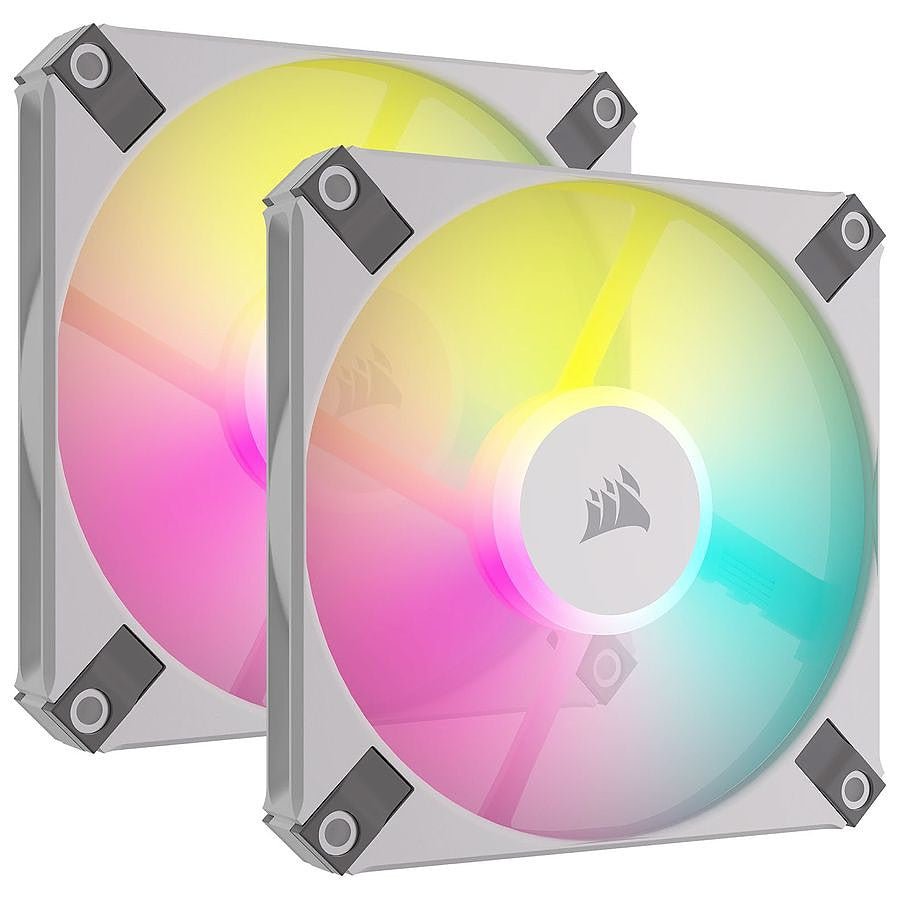 MN0006042763 Corsair AF120 RGB Slim Dual Pack - Blanc prix maroc- Smartmarket.ma