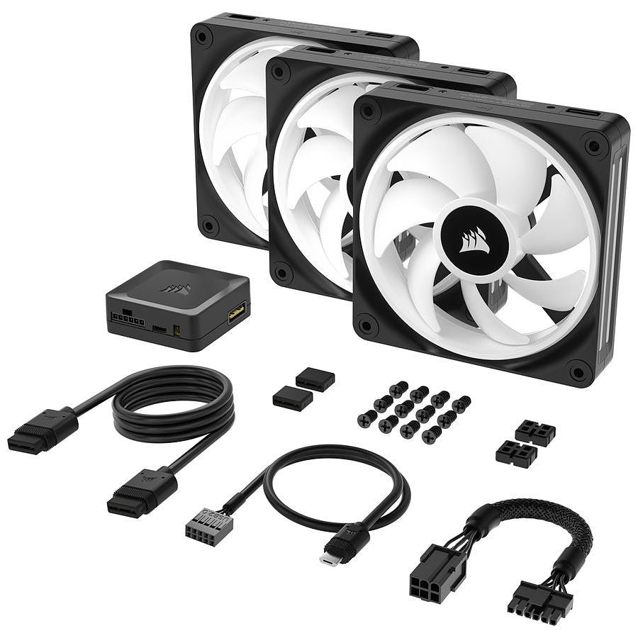 MN0006049733 Corsair QX120 ICUE Link Starter kit - Noir prix maroc- Smartmarket.ma