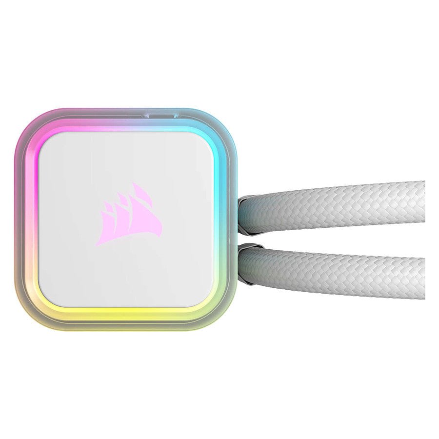 Corsair ICUE H100i RGB ELITE - Blanc prix maroc- Smartmarket.ma