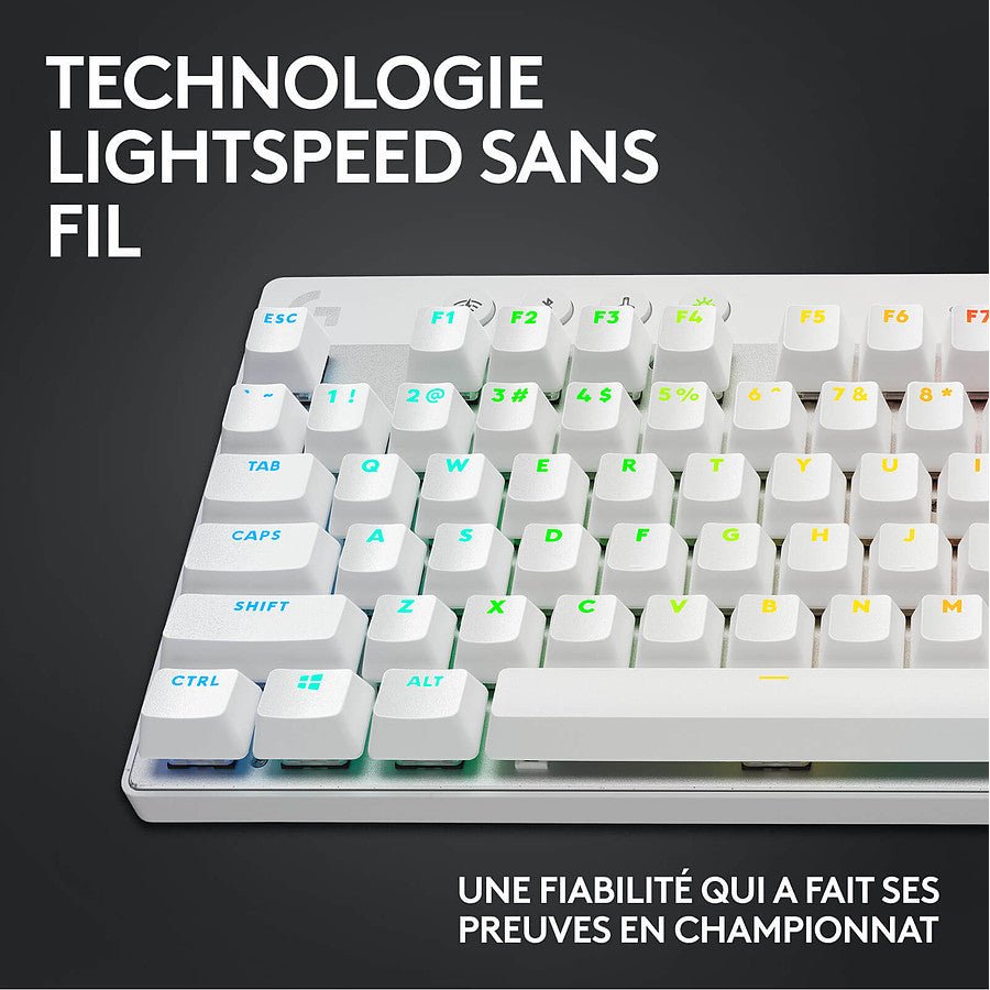 MN0006061496 Logitech G Pro X TKL - GX Brown - Blanc prix maroc- Smartmarket.ma