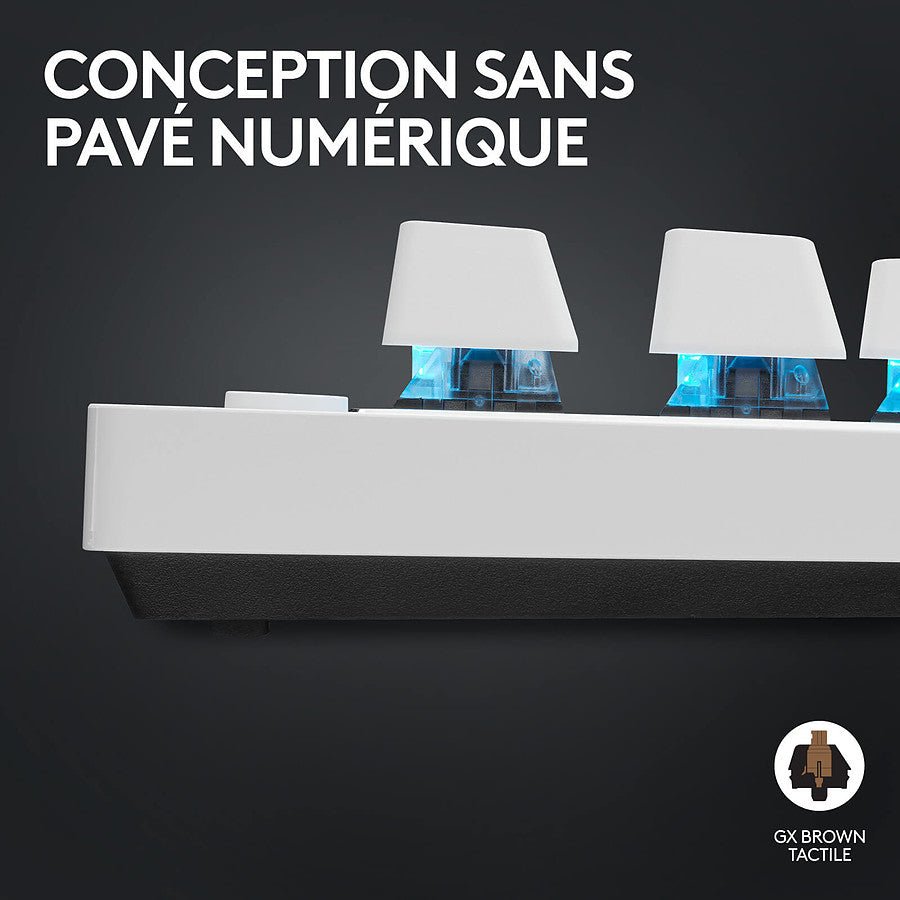 MN0006061497 Logitech G Pro X TKL - GX Brown - Blanc prix maroc- Smartmarket.ma