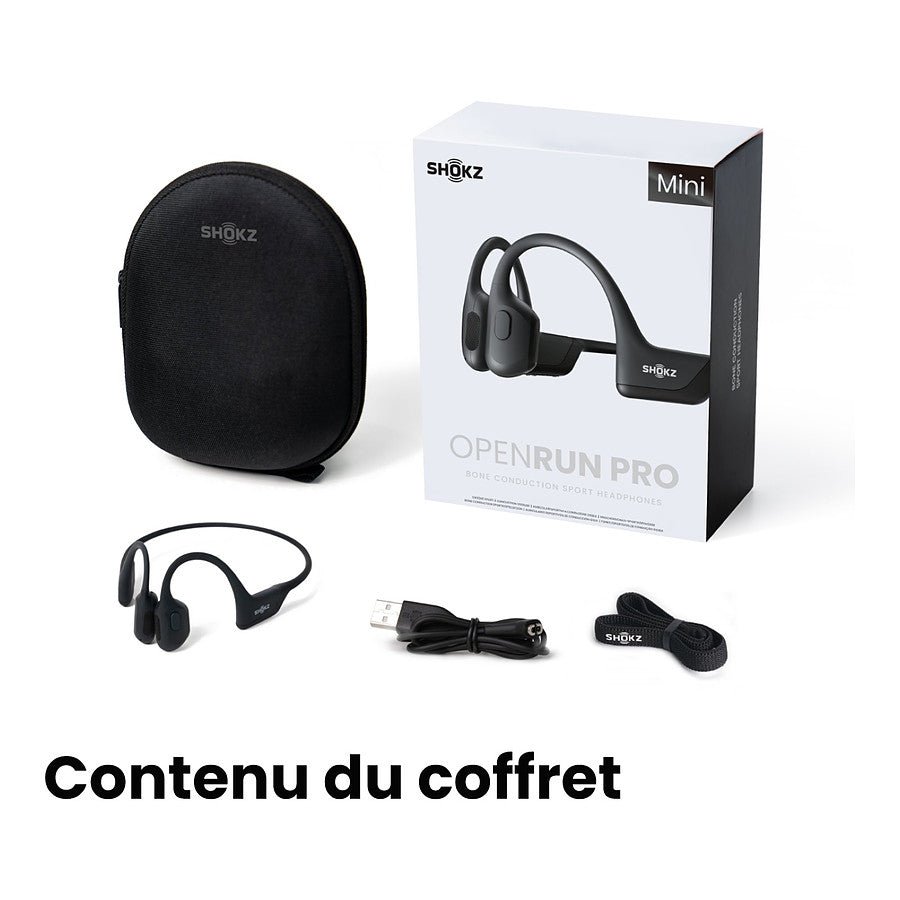 MN0006063682 Shokz OpenRun Pro Mini Noir - Casque sans fil prix maroc- Smartmarket.ma