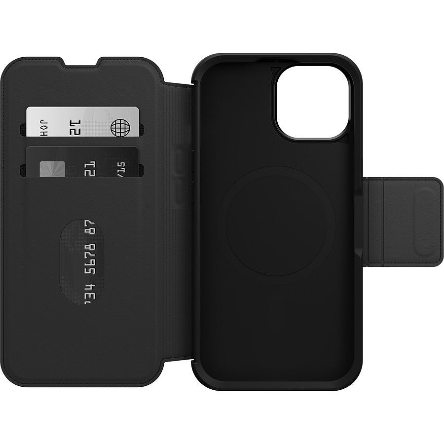 MN0006069272 Otterbox Coque Strada Series Folio MagSafe Noir - iPhone 15 prix maroc- Smartmarket.ma