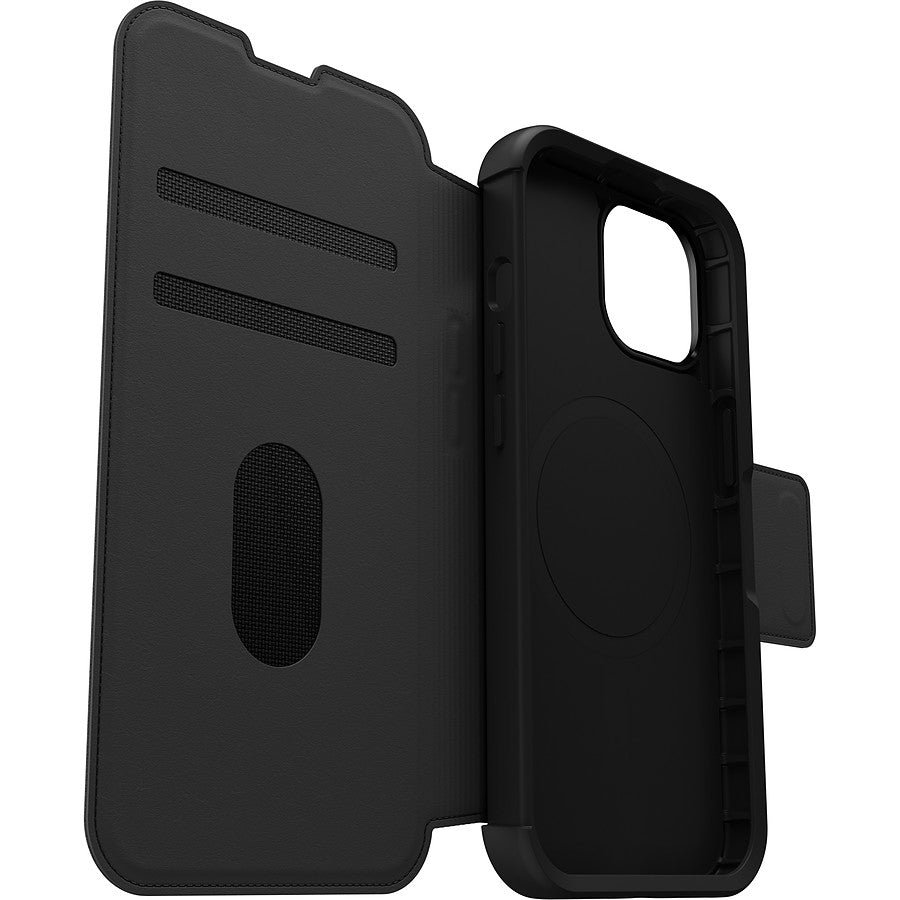 MN0006069275 Otterbox Coque Strada Series Folio MagSafe Noir - iPhone 15 prix maroc- Smartmarket.ma