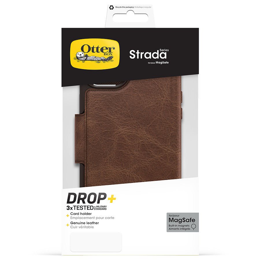 MN0006069287 Otterbox Coque Strada Series Folio MagSafe Marron - iPhone 15 Plus prix maroc- Smartmarket.ma