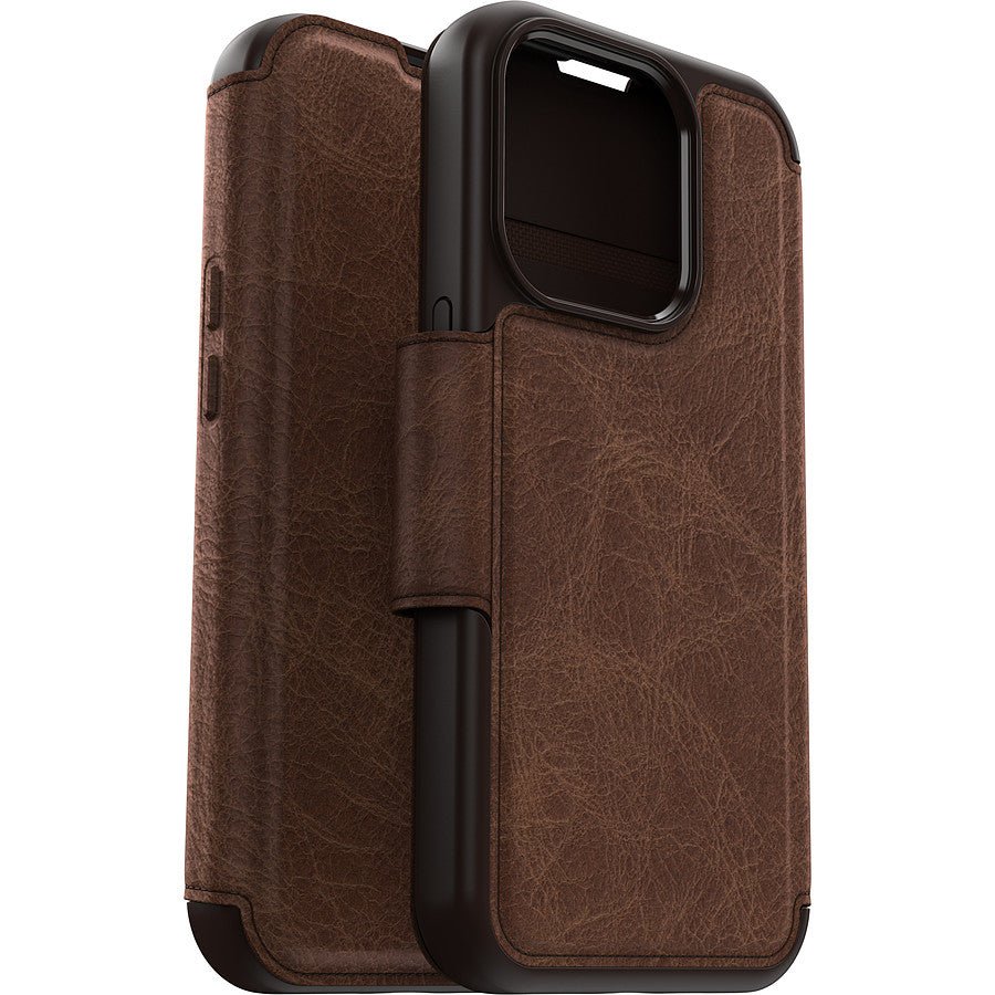 Otterbox Coque Strada Series Folio MagSafe Marron - iPhone 15 Pro prix maroc- Smartmarket.ma