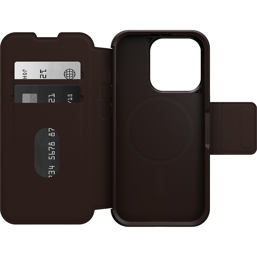 MN0006069304 Otterbox Coque Strada Series Folio MagSafe Marron - iPhone 15 Pro prix maroc- Smartmarket.ma