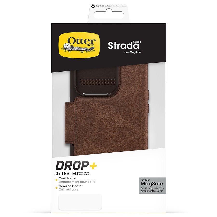 MN0006069306 Otterbox Coque Strada Series Folio MagSafe Marron - iPhone 15 Pro prix maroc- Smartmarket.ma