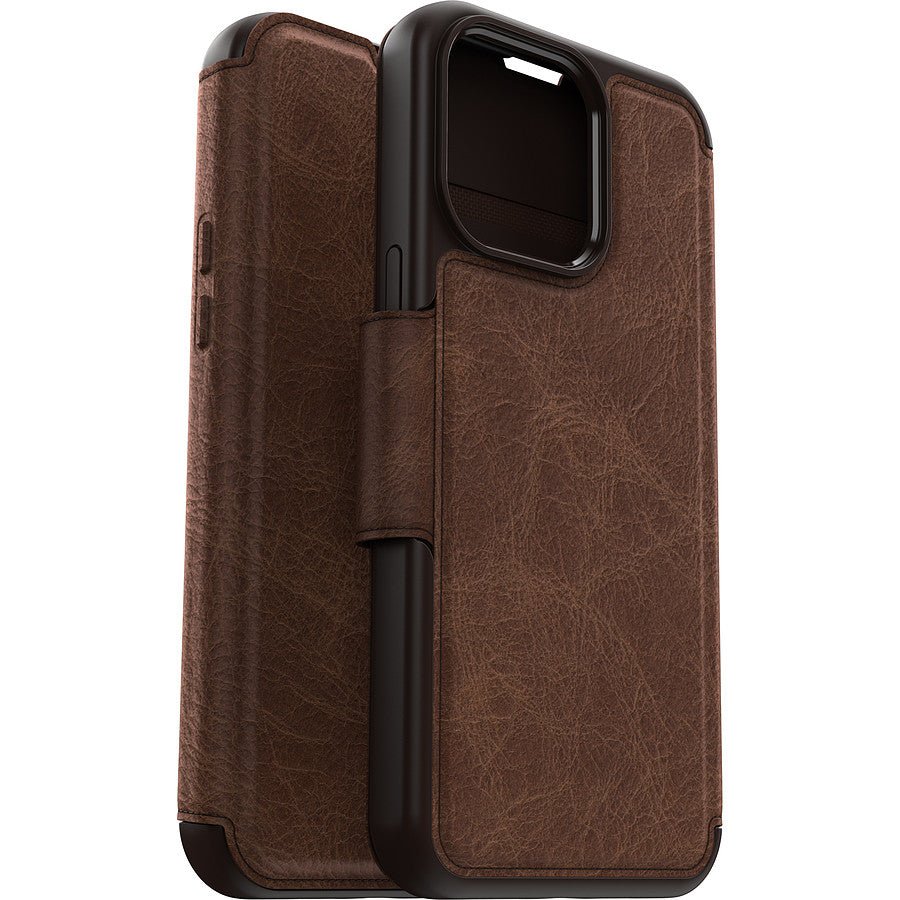 Otterbox Coque Strada Series Folio MagSafe Marron - iPhone 15 Pro Max prix maroc- Smartmarket.ma