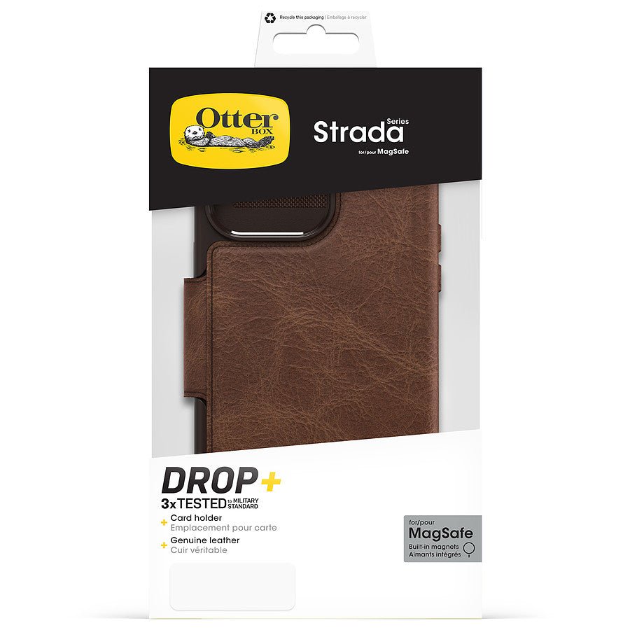 MN0006069318 Otterbox Coque Strada Series Folio MagSafe Marron - iPhone 15 Pro Max prix maroc- Smartmarket.ma