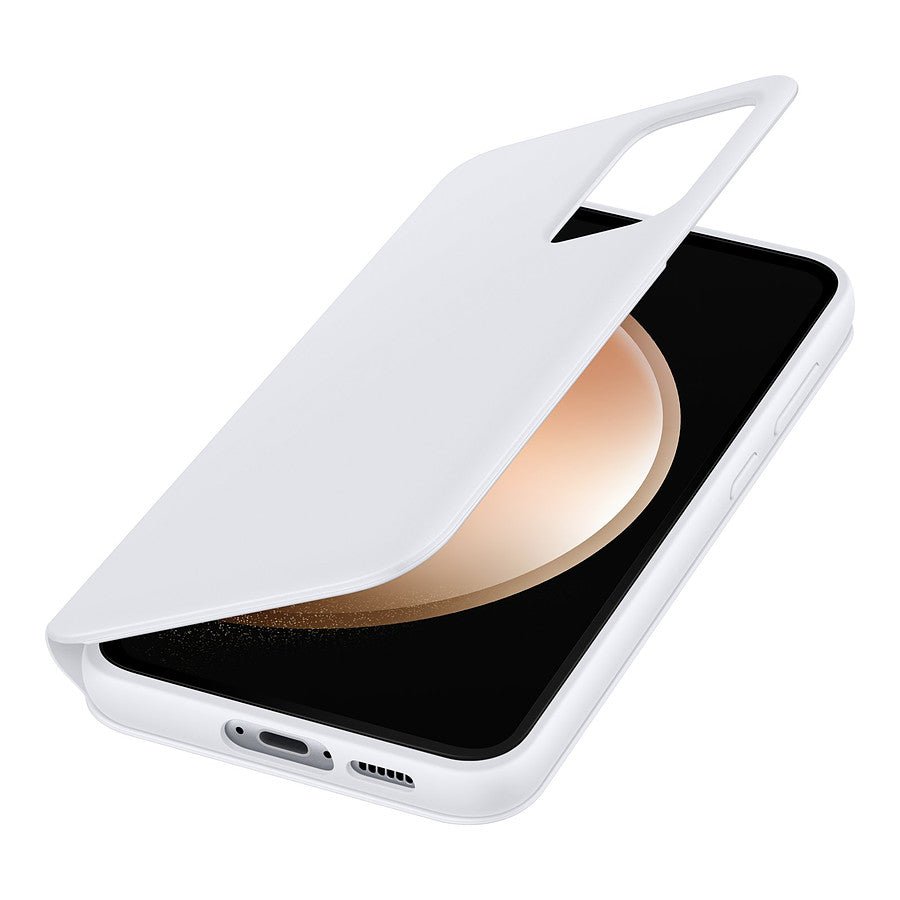 MN0006090167 Samsung Étui Smart View Blanc avec porte-carte - Galaxy S23 FE prix maroc- Smartmarket.ma