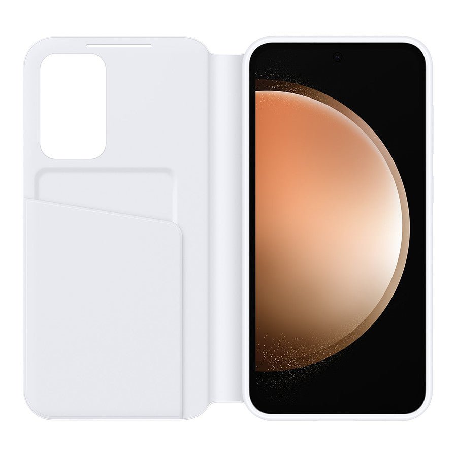Samsung Étui Smart View Blanc avec porte-carte - Galaxy S23 FE prix maroc- Smartmarket.ma