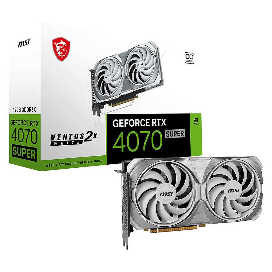 MN0006097686 MSI GeForce RTX 4070 SUPER VENTUS 2X WHITE OC prix maroc- Smartmarket.ma