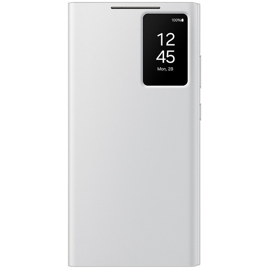 MN0006100810 Samsung Étui Smart View Blanc avec porte-carte - Galaxy S24 Ultra prix maroc- Smartmarket.ma