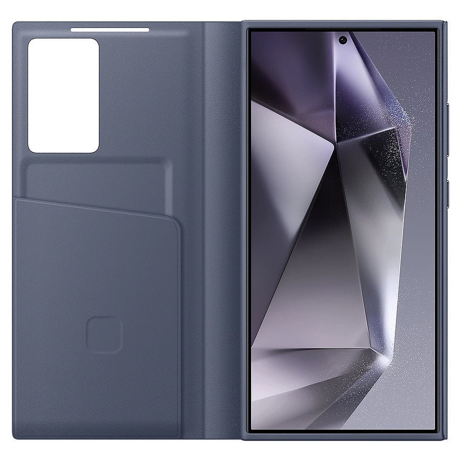 MN0006100816 Samsung Étui Smart View Violet avec porte-carte - Galaxy S24 Ultra prix maroc- Smartmarket.ma