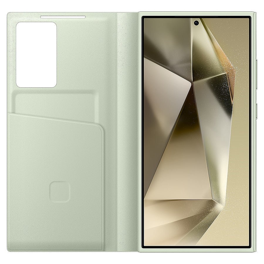 MN0006100827 Samsung Étui Smart View Vert avec porte-carte - Galaxy S24 Ultra prix maroc- Smartmarket.ma