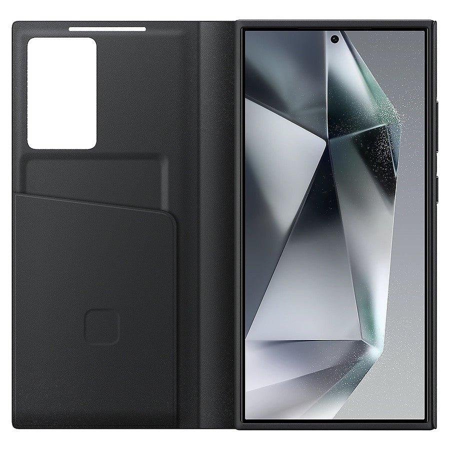 MN0006100835 Samsung Étui Smart View Noir avec porte-carte - Galaxy S24 Ultra prix maroc- Smartmarket.ma