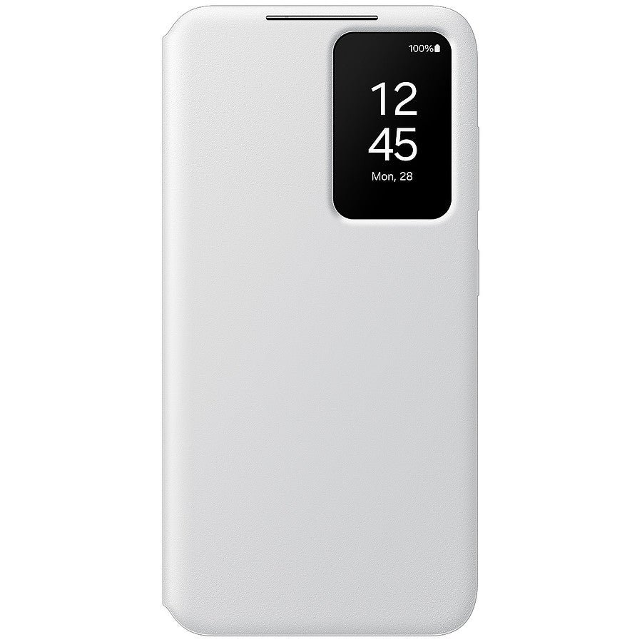 MN0006100881 Samsung Étui Smart View Blanc avec porte-carte - Galaxy S24 prix maroc- Smartmarket.ma