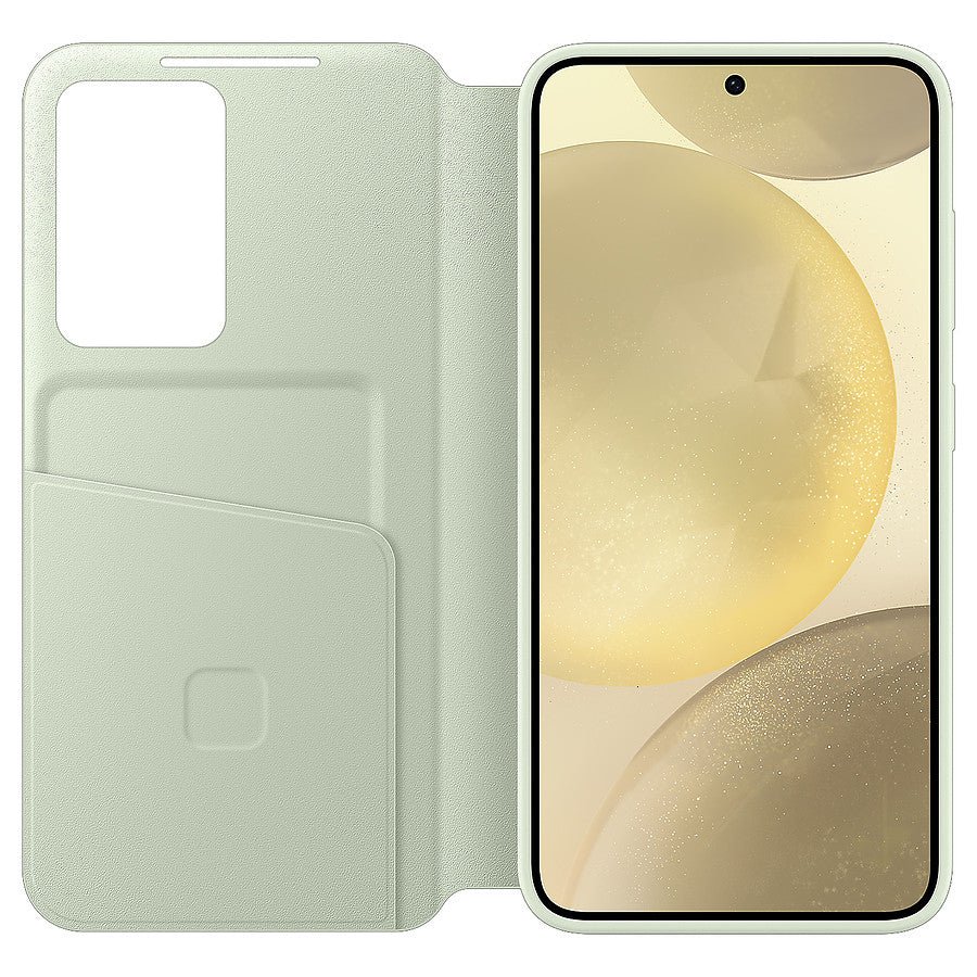 MN0006100894 Samsung Étui Smart View Vert avec porte-carte - Galaxy S24 prix maroc- Smartmarket.ma